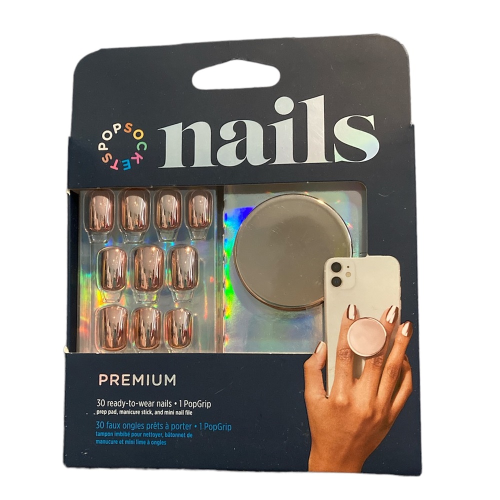 PopSocket PopGrip and Nails - Rose Gold